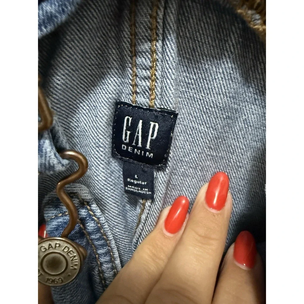 GAP Kids Girls Denim Overall Dress – Size L‎ (10–11Y) – Adjustable Straps